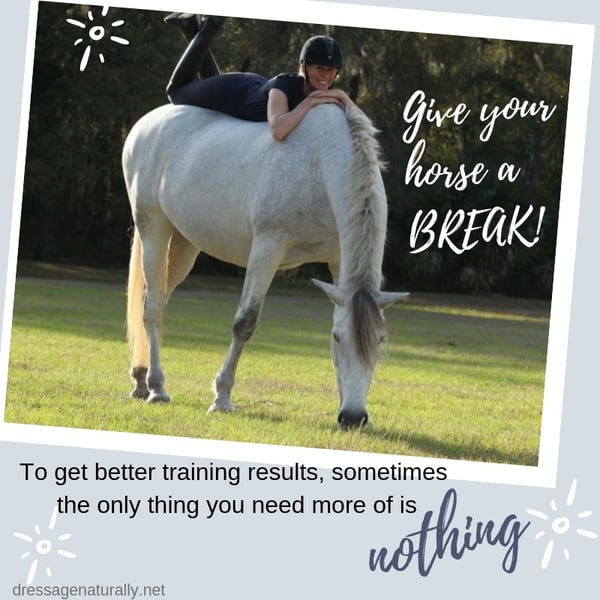 Give Your Horse A Break Dressage Naturally