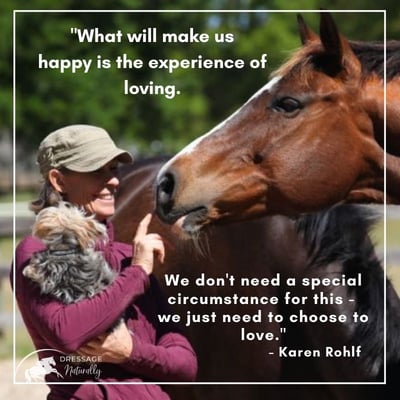 Dressage Naturally & Karen Rohlf happy