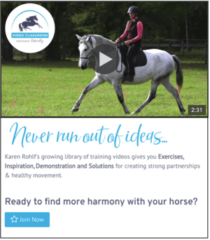 Karen Rohlf Dressage Naturally Video Classroom